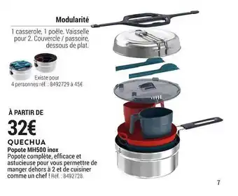 Decathlon Quechua Popote Mh500 Inox offre