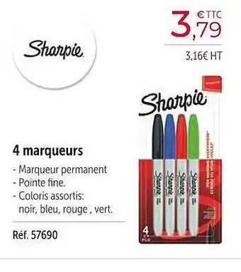 Sharpie 4 Marqueurs