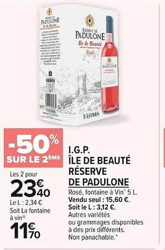 Carrefour Market I.g.p. île De Beauté Réserve De Padulone offre
