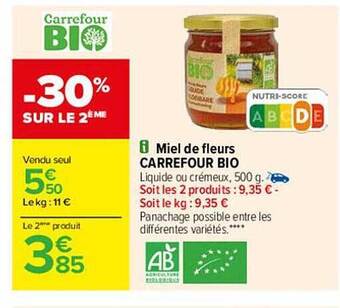 Carrefour Miel De Fleurs Carrefour Bio offre