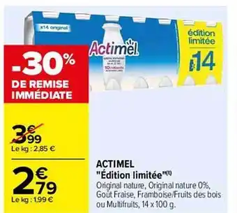 Carrefour Actimel offre