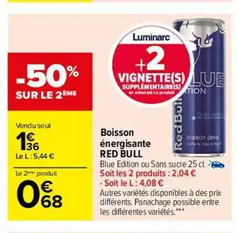 Carrefour Boisson énergisante Red Bull offre