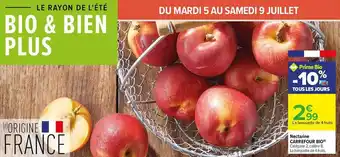 Carrefour Nectarine Carrefour Bio offre