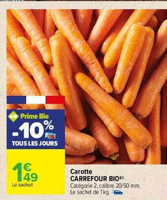 Carrefour Carotte Carrefour Bio offre