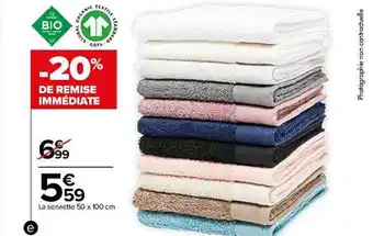 Carrefour Serviette offre