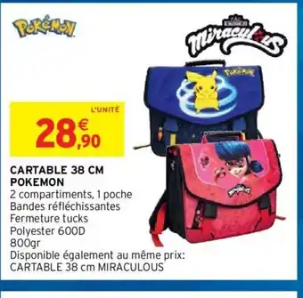 Intermarché Pokemon Cartable 38cm offre
