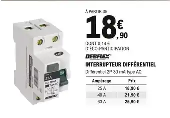 Debflex Interrupteur Différentiel