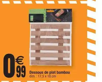 Cora x Carrefour Dessous De Plat Bambou offre