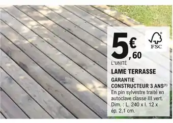 E.Leclerc Brico Lame Terrasse offre