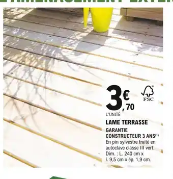 E.Leclerc Brico Lame Terrasse offre