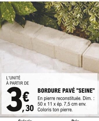 E.Leclerc Brico Bordure Pavé Seine offre