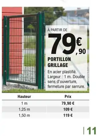 E.Leclerc Brico Portillon Grillage offre