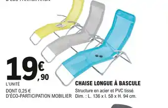 E.Leclerc Brico Chaise Longue à Bascule offre