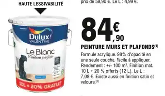 E.Leclerc Brico Peinture Murs Et Plafonds offre