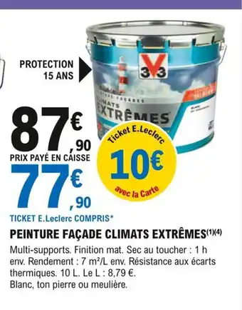 E.Leclerc Brico Peinture Façade Climats Extrêmes offre