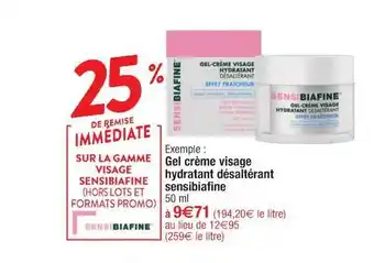 Cora x Carrefour Gel Crème Visage Hydratant Désaltérant Sensibiafine offre