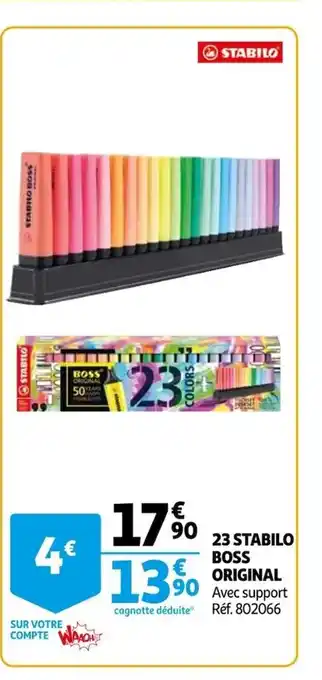 Auchan 23 Stabilo Boss Original offre