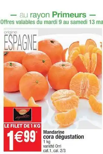 Mandarine Cora Dégustation