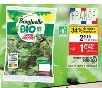 Cora x Carrefour Jeunes Pousses Bio Bonduelle offre