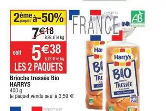 Cora x Carrefour Brioche Tressée Bio Harrys offre