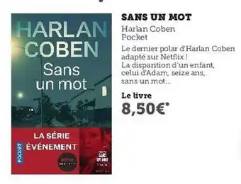 Super U Sans Un Mot Harlan Coben Pocket offre
