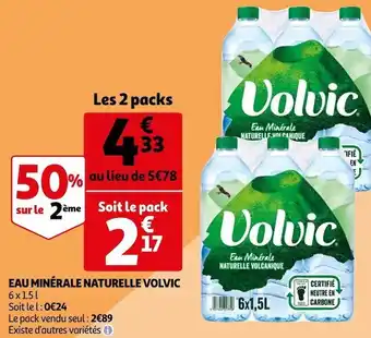 Auchan Volvic eau minérale naturelle offre