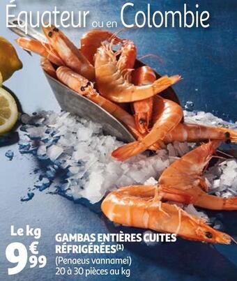 Auchan Gambas entières cuites réfrigérées offre