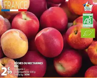 Auchan Pêches ou nectarines bio offre