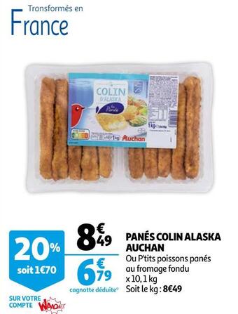 Auchan Auchan panés colin alaska offre