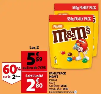 Auchan M&m's familypack offre