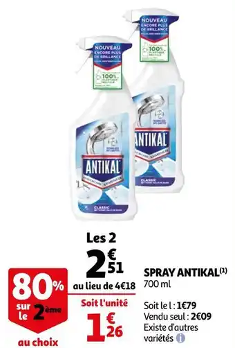 Auchan Antikal spray offre