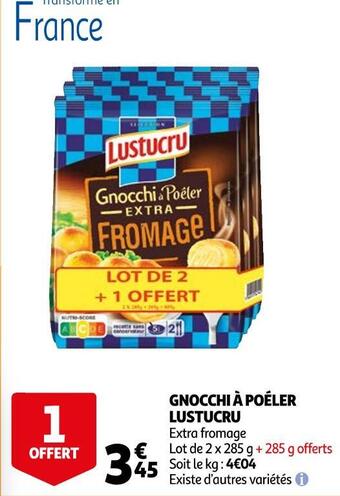 Auchan Lustucru gnocchi à poéler offre