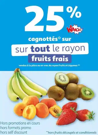 Auchan Bon plan sur tout le rayon fruits frais offre