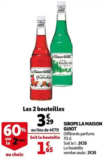 Auchan La maison guiot sirop offre
