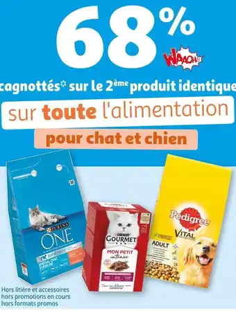 Auchan Purina/pedigree bon plan sur toute l'alimentation pour chat et chien des marques purina et pedigree offre
