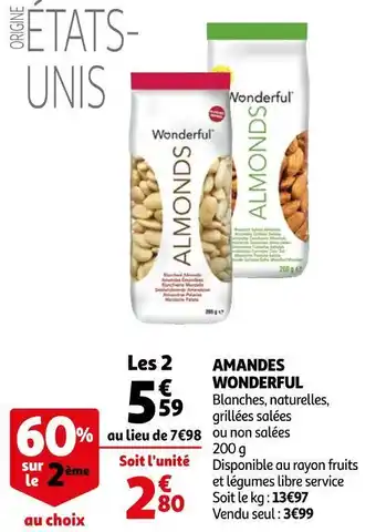 Auchan Wonderful amandes offre