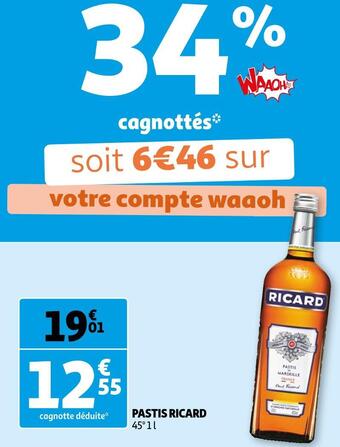 Auchan Ricard pastis offre