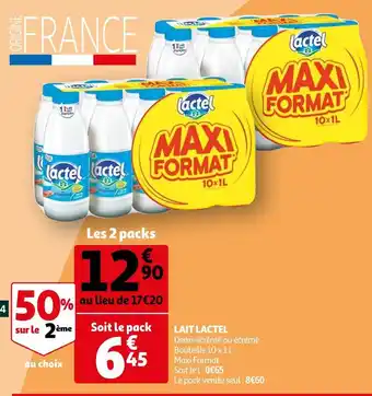 Auchan Lactel lait offre