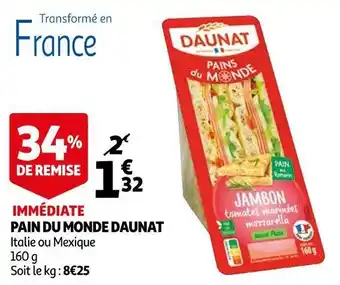 Auchan Daunat pain du monde offre