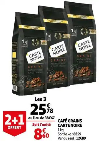 Auchan Carte noire café grains offre