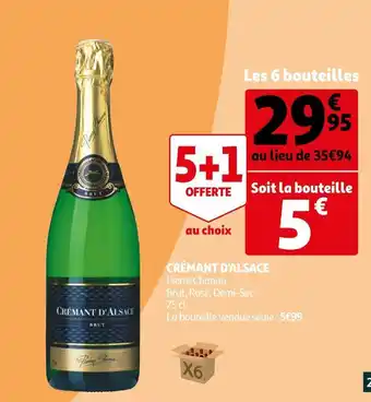 Auchan Pierre chanau crémant d'alsace offre