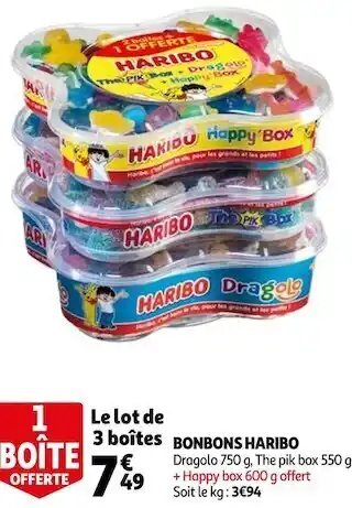 Auchan Haribo bonbons offre
