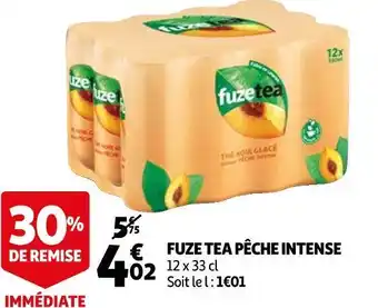 Auchan Fuze tea fuze tea pêche intense offre