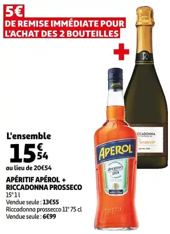 Apérol / riccadonna apéritif + prosseco