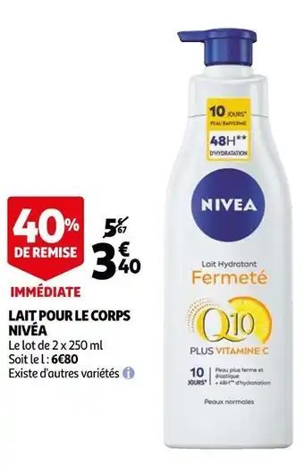 Auchan Nivéa lait pour le corps offre
