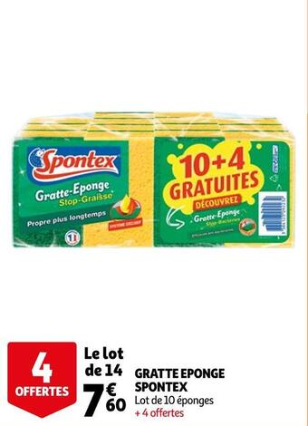 Auchan Spontex gratte eponge offre