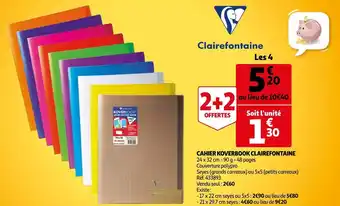 Auchan Clairefontaine cahier koverbook offre