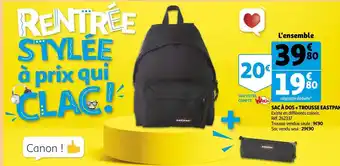 Auchan Eastpak sac à dos + trousse offre