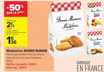 Carrefour Contact Madeleine Bonne Maman offre