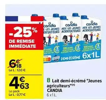 Carrefour Lait Demi-écrémé offre